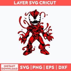 carnage 2 venom 2 svg, venom svg, monter svg, png dxf eps file