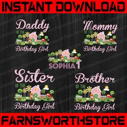 Personalized Barn birthday Girl Png, Farm birthday Png, Farm Animals Birthday, Farm Birthday Printable Family