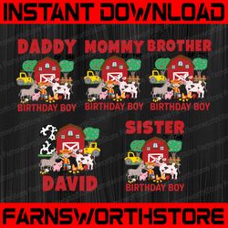 Personalized Barn birthday Boy Png, Farm birthday Png, Tractor birthday Png, Farm Birthday Printable Family