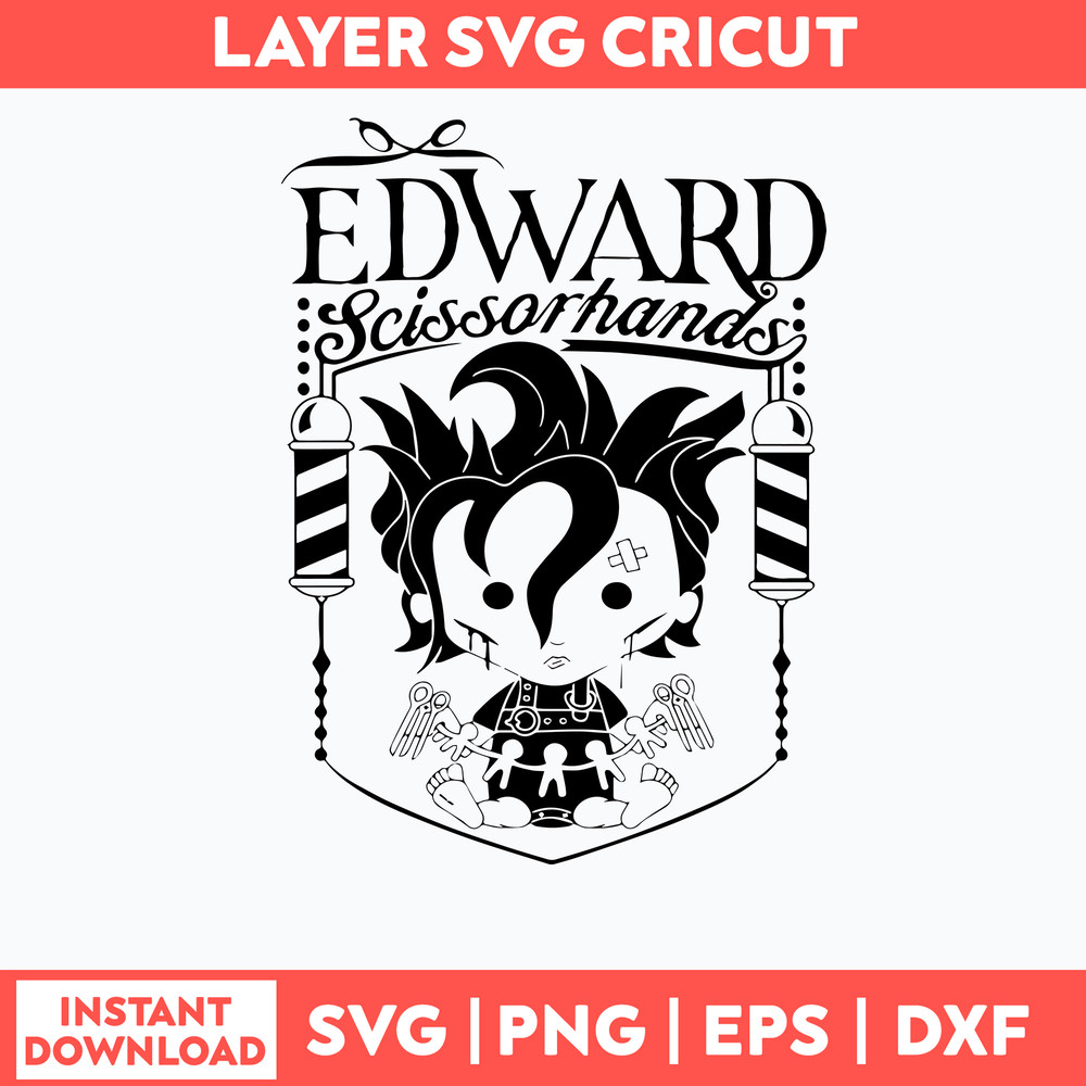 Chibi Edward Scissorhand Svg, Scissorhand Svg, Png Dxf Eps File.jpg