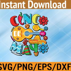 cinco de mayo mexican fiesta 5 de mayo svg, eps, png, dxf, digital download