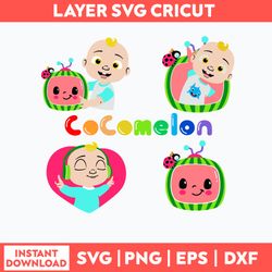 cocomelon kid svg, cocomenlon svg, cartoon svg, png dxf eps file