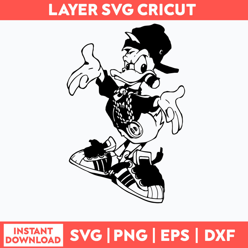 Cool Daffy Duck Svg, Duck Svg, Animal Svg, Png Dxf Eps File.jpg