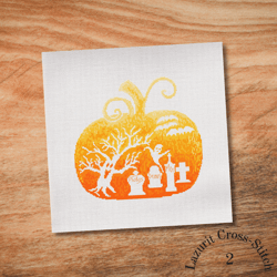 Pumpkin Halloween  cross stitch pattern