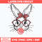 Cute Bunny Rabbit With Bandana Glasses Bubblegum Svg, Rabbit Svg, Png Dxf Eps File.jpg
