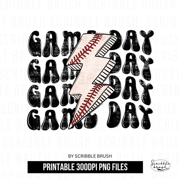 baseball bolt Game Day Sublimation Design.png