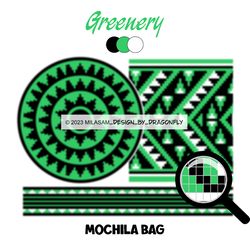 PATTERN: Tapestry crochet bag / wayuu mochila bag / Greenery 823