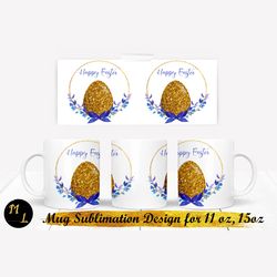 Easter Mug Sublimation , Spring Mug Wrap,Mug Sublimation png,  Mug Wrap design for 15 oz