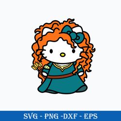 hello kitty merida svg, hello kitty svg, merida svg, disney princess svg, png dxf eps digital file