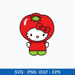hello kitty tomato svg, hello kitty fruits svg, hello kitty svg, cartoon svg, png dxf eps digital file