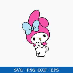 kawaii kitty my melody svg, my melody svg, hello kitty svg, cartoon svg, png dxf eps digital file