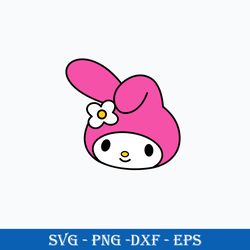 hello kitty my melody face svg, my melody svg, hello kitty svg, cartoon svg, png dxf eps digital file