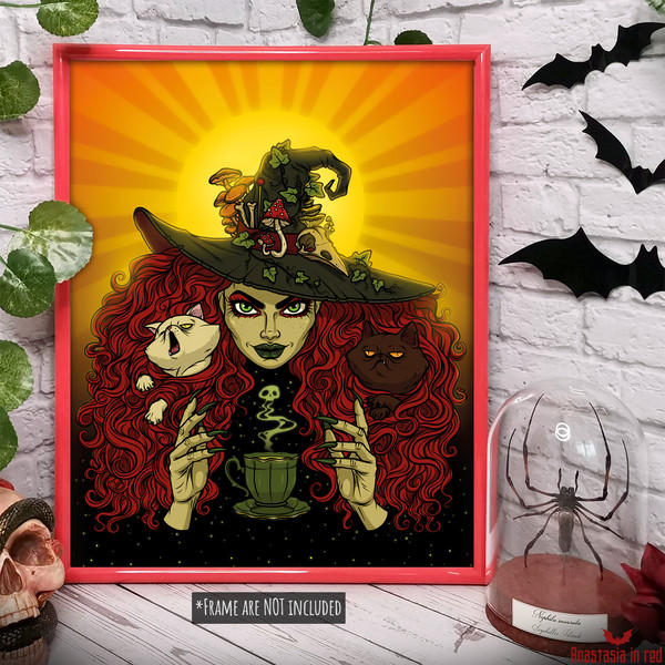 Witchy art poster