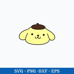 pompompurin svg, sanrio characters svg, cartoon svg, png dxf eps digital file