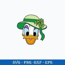 saint patrick daisy svg, st patrick's day svg, daisy duck svg, disney svg, png dxf eps digital file
