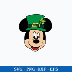 Saint Patrick Mickey Svg, St Patrick's Day Svg, Mickey Mouse Svg, Disney Svg, Png Dxf Eps Digital File