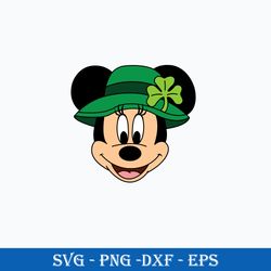 saint patrick minnie svg, st patrick's day svg, minnie mouse svg, disney svg, png dxf eps digital file