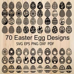 Easter Egg svg, Patterned Easter Eggs, Happy Easter SVG Cut Files, PNG, EPS, DXF