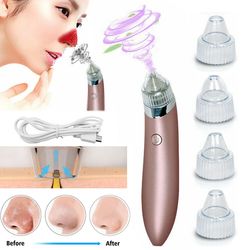 Electric Blackhead Vacuum Pore Cleaner Acne Pimple Remover Strong Suction Tool Electric Blackhead Remover
