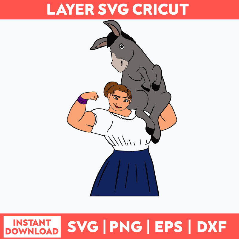 Encanto Luisa and Donkey Svg, Encanto Characters Svg, Disney Svg, Png Dxf Eps File.jpg