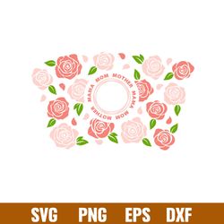 mama mom mother full wrap, mama mom mother full wrap svg, starbucks svg, coffee ring svg, cold cup svg, png,dxf,eps file