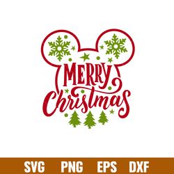 merry christmas ears, merry christmas mickey svg, christmas svg, merry christmas svg, png,dxf,eps file