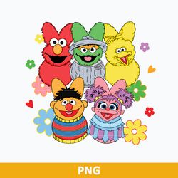 easter sesame street png, sesame street png, easter bunny png, easter eggs png digital file