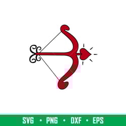 bow and heart, bow and heart svg, valentines day svg, couple matching svg, love svg, png, eps, dxf file
