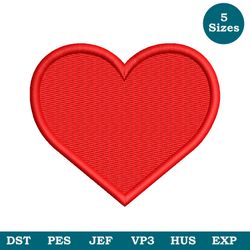 Mini Heart Machine Embroidery Design File Design 5 Sizes, Heart Embroidery Pattern- Instant Download