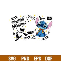 mischief manager full wrap, mischief manager stitch full wrap svg, starbucks svg, coffee ring svg, cold cup svg, png,dxf