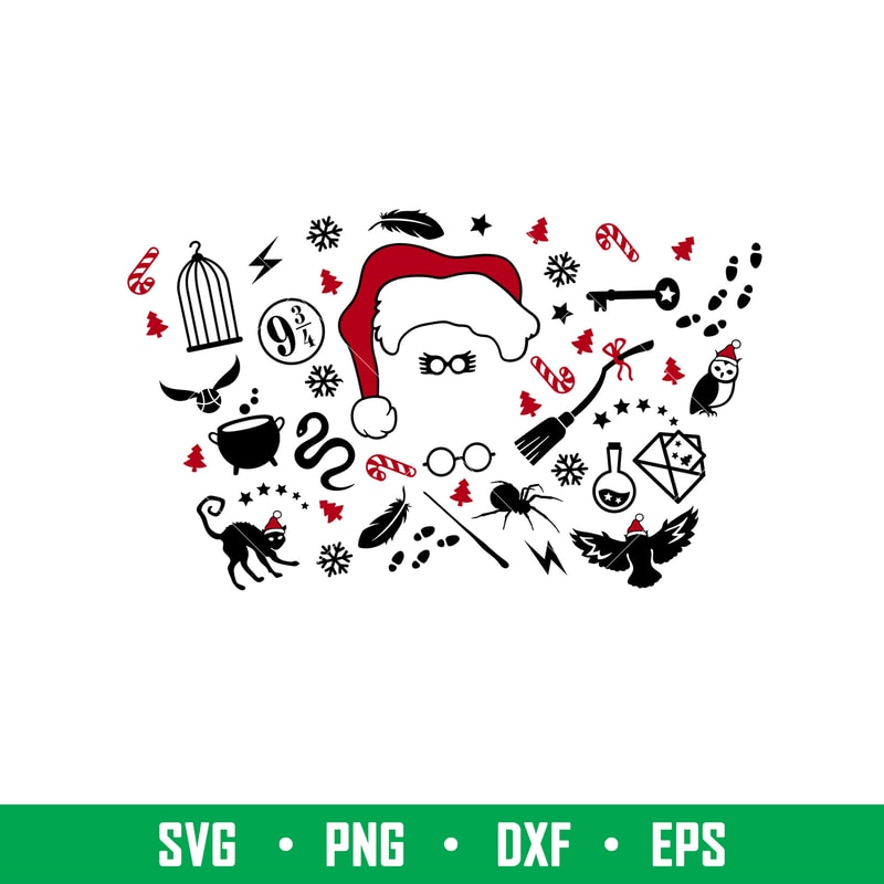 Christmas Magic Full Wrap, Christmas Magic Full Wrap Svg, Starbucks Svg, Coffee Ring Svg, Cold Cup Svg, png, dxf, eps file.jpeg