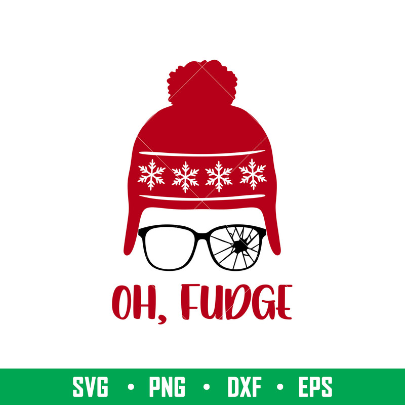 Oh Fudge, Oh, Fudge Svg, Merry Christmas Svg, Winter Hat Svg,png,dxf,eps file.jpg