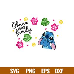 ohana means family full wrap, ohana means family stitch full wrap svg, starbucks svg, coffee ring svg, cold cup svg, png