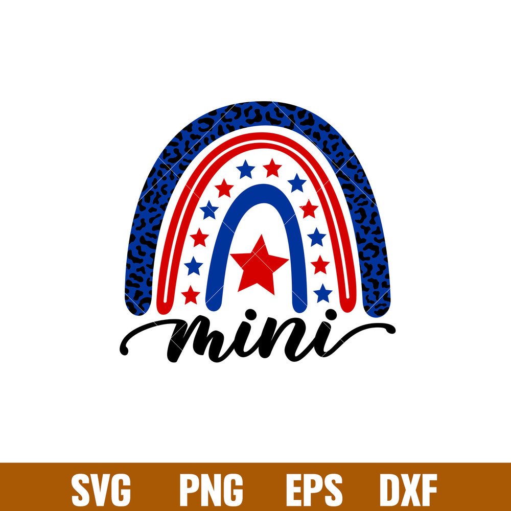 Patriotic Rainbow Mini, Patriotic Rainbow Mini Svg, 4th of July Svg, Patriotic Svg, Independence Day Svg, USA Svg, png,dxf,eps file.jpg