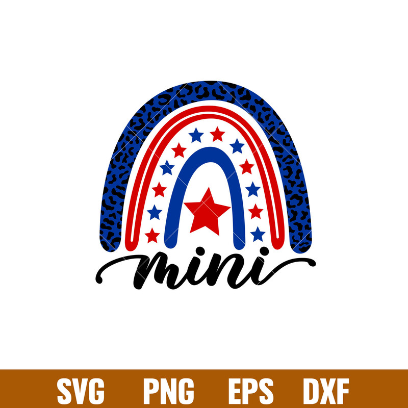 Patriotic Rainbow Mini, Patriotic Rainbow Mini Svg, 4th of July Svg, Patriotic Svg, Independence Day Svg, USA Svg, png,dxf,eps file.jpg