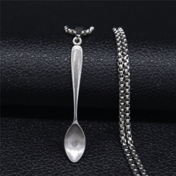 spoon necklace stainless steel spoon pendant necklace teaspoon necklace spoonie necklace spoon theory spoon charm gift