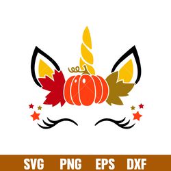 pumpkin unicorn, pumpkin unicorn svg, halloween unicorn svg, magical unicorn svg, unicorn face svg, png,dxf,eps file