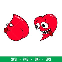 sexy hearts, sexy hearts svg, valentines day svg, couple matching svg, love svg,png,dxf,eps file