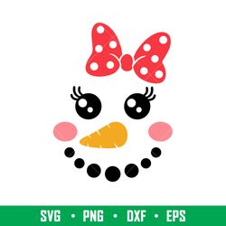 snowman face, snowman face svg, christmas snowman svg, girl snowman face svg, christmas svg, png,dxf,eps file