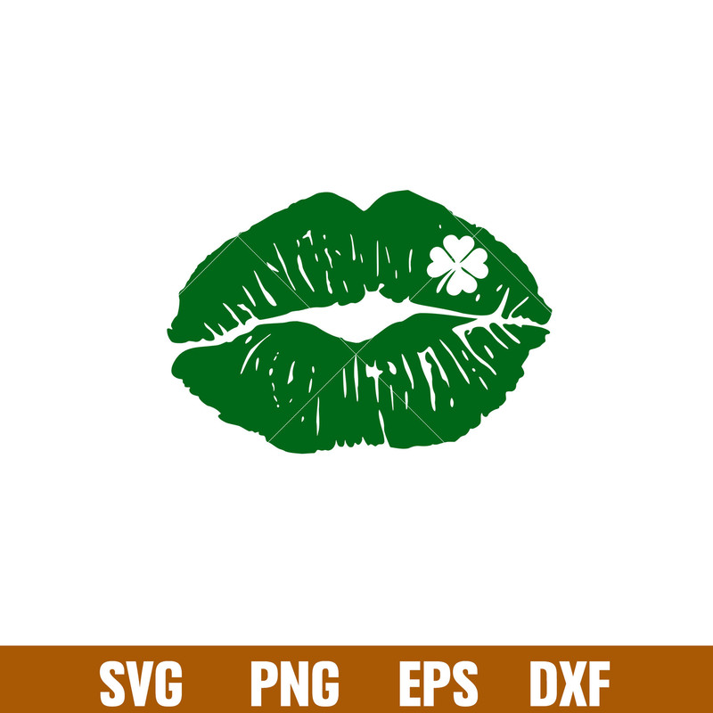 St Patricks Day Kiss Lips, St Patricks day SVG, St Patricks svg, St Patrick svg, sexy St Patrick svg, Saint Patricks Day Svg Shamrock svg, lucky svg, lips svg,