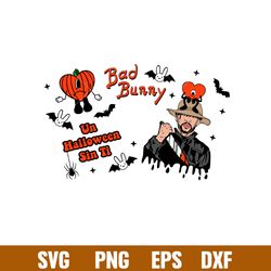 un halloween sin ti full wrap, un halloween sin ti starbucks full wrap svg, halloween svg, spooky season svg, trick or t