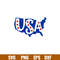 Usa Map, Usa Map Svg, 4th of July Svg, Patriotic Svg, Independence Day Svg, USA Svg,png,dxf,eps file.jpg