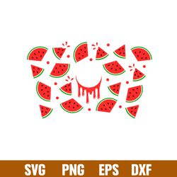 watermelon summer full wrap, watermelon summer full wrap svg, starbucks svg, coffee ring svg, cold cup svg, png,dxf,eps