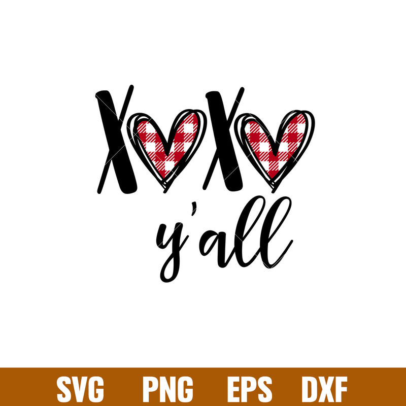 XOXO Yall, XOXO y_all SVG, Xoxo yall SVG file, Xoxo y_all Dxf, Xoxo y_all clipart, Xoxo yall design svg, png,dxf,eps file.jpg
