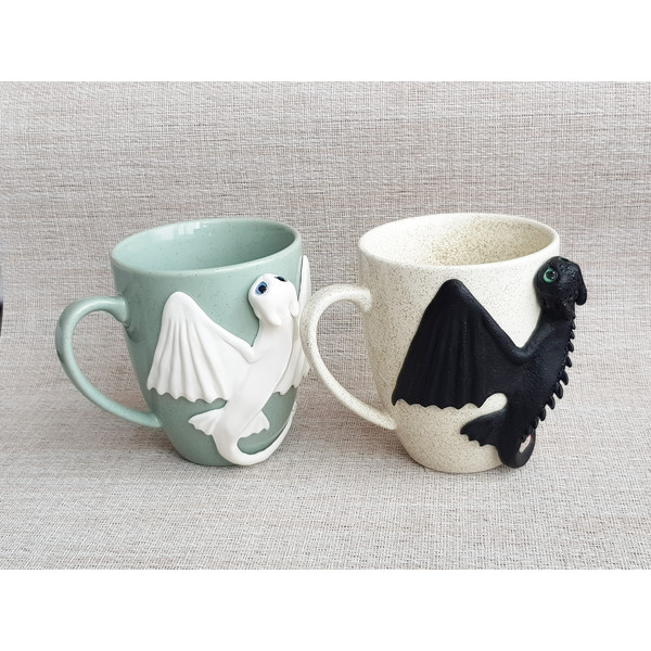 Dragons Couples Mug Set Cups Color Menthol and Ivory (2).jpg