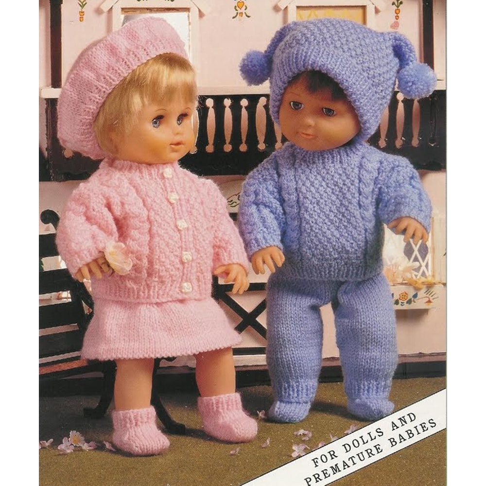 8 Pieces Baby Doll Clothes Vintage Knitting Pattern.jpg