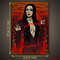 Morticia Addams art print by Anastasia in red