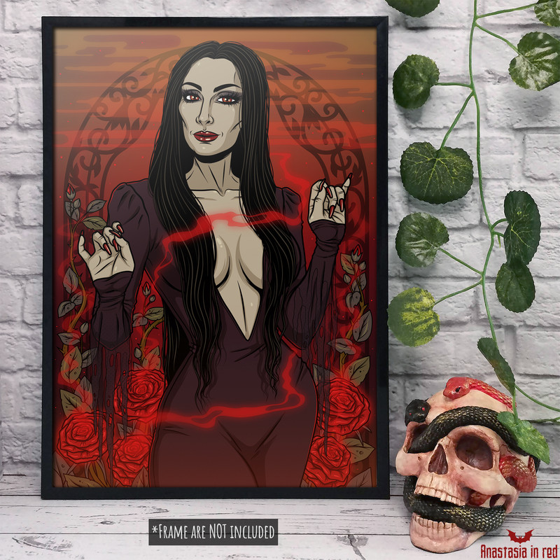 Morticia Addams art print