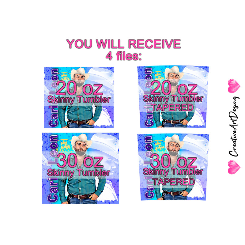 Carin Leon sublimation designs PNG l skinny tumbler 20oz l 30oz designs l tumbler design.jpg