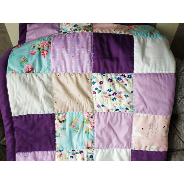 Custom baby blanket in pink-lilac color.jpg